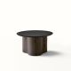 copy ofTable basse STELLA Ø 70 cm base frêne toasté et plateau laqué noir