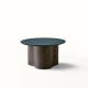 copy ofTable basse STELLA Ø 70 cm base frêne toasté et plateau laqué océan