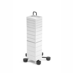 Colonne de rangement SPINNY Acier gris anthracite - blanc B-Line