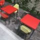 Tables carrées outdoor rouge TABLASIC Coco & Co