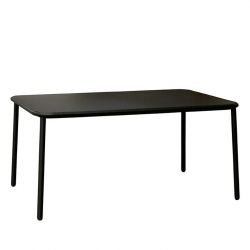 Table rectangulaire noire alu YARD Emu