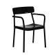 Fauteuil empilable noir GRACE Emu