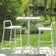 Table et chaises de bar blanches GRACE Emu