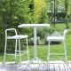 Table et chaises de bar blanches GRACE Emu