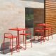 Table et chaises de bar rouge écarlate GRACE Emu
