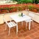 Chaise et table de jardin blanches STAR Emu