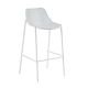 Chaise de bar empilable blanche ROUND Emu
