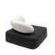 Fauteuil vinyl noir-blanc CHAT Softline