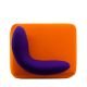 Fauteuil mandarine-violet CHAT Softline