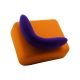 Fauteuil mandarine-violet CHAT Softline