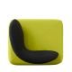 Fauteuil vert anis-noir CHAT Softline