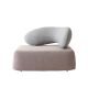 Fauteuil rose pâle-gris clair CHAT Softline