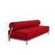 Canapé lit revêtu tissu rouge profond SLEEP Softline