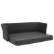 Canapé convertible gris graphite, couchage ouvert CARMEN Softline