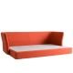 Canapé convertible orange, couchage ouvert CARMEN Softline