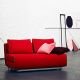  Canapé lit rouge profond CITY Softline, position couchage