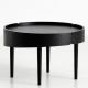 Table basse chêne teinté noir SKIRT Woud