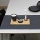 Chemin de table cuir recyclé Nupo anthracite RUNNER Lind DNA