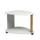 Table basse XL acier & cuir Nupo gris acier CURVE Lind DNA