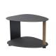 Table basse XL acier noir & cuir Nupo noir Lind DNA