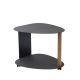 Table basse CURVE L acier noir & cuir Nupo noir Lind DNA