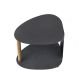 Table basse CURVE L acier noir & cuir Nupo noir Lind DNA