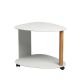 Table basse CURVE L acier & cuir Nupo gris acier Lind DNA