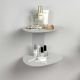 Étagère murale acier gris acier & cuir Nupo gris acier CURVE Lind DNA