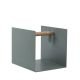 Porte-revues porte bûches cuir Nupo vert pastel, intérieur alu vert pastel CONTAINER Lind DNA