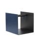 Porte-revues porte bûches cuir Cloud bleu, intérieur alu anthracite CONTAINER Lind DNA