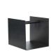 Porte-revues porte bûches cuir Cloud noir, intérieur alu anthracite CONTAINER Lind DNA