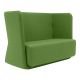 Canapé dossier bas BASKET tissu Felt vert Softline