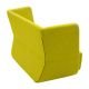 Canapé dossier bas BASKET tissu Felt jaune Softline