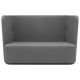 Canapé dossier bas BASKET tissu Felt gris clair Softline