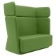 Canapé dossier haut BASKET tissu Felt vert Softline