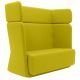 Canapé dossier haut BASKET tissu Felt jaune Softline