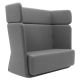 Canapé dossier haut BASKET tissu Felt gris clair Softline