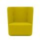 Fauteuil dossier bas BASKET tissu Felt jaune Softline