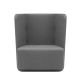 Fauteuil dossier bas BASKET tissu Felt gris clair Softline