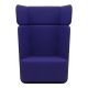 Fauteuil dossier haut BASKET tissu Divina bleu Klein Softline