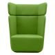 Fauteuil dossier haut BASKET tissu Felt vert Softline