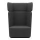 fauteuil dossier haut BASKET  tissu Felt graphite Softline