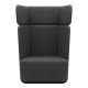 fauteuil dossier haut BASKET  tissu Felt graphite Softline