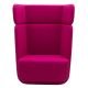 Fauteuil dossier haut BASKET tissu Divina framboise Softline