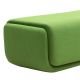 Pouf grand modèle BASKET tissu Felt vert Softline