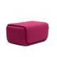 Pouf petit modèle BASKET tissu Divina framboise Softline