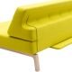 Canapé lit jaune LAZY Softline