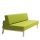 Canapé lit vert citron LAZY Softline