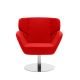 Fauteuil revêtement tissu Felt rouge COSY Softline, position basse