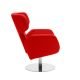 Fauteuil revêtement tissu Felt rouge COSY Softline, position haute